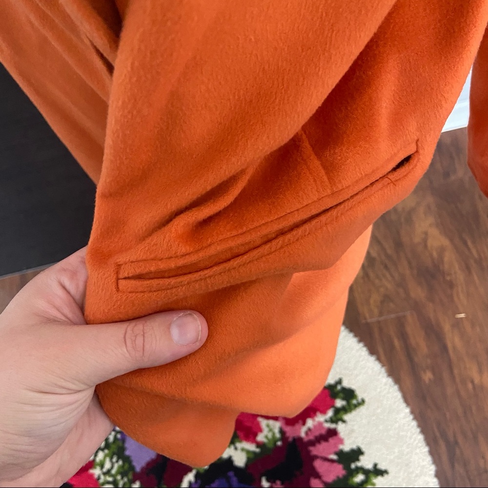Chico’s Orange Open Front Collared Jacket Size 3 - image 4